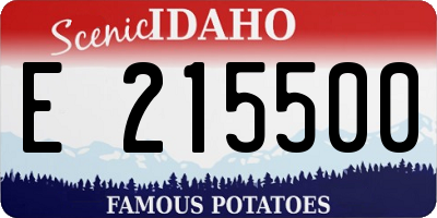 ID license plate E215500