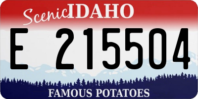 ID license plate E215504