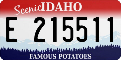 ID license plate E215511