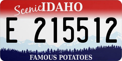 ID license plate E215512