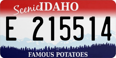 ID license plate E215514