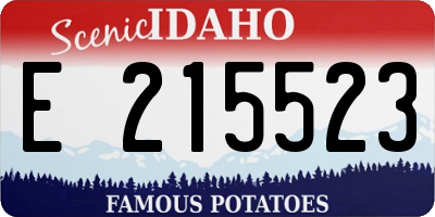 ID license plate E215523
