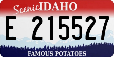ID license plate E215527