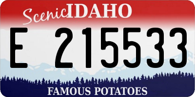 ID license plate E215533