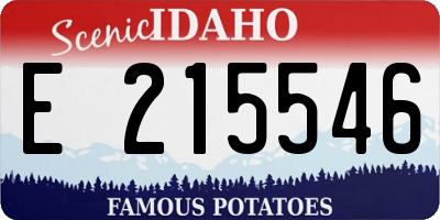 ID license plate E215546
