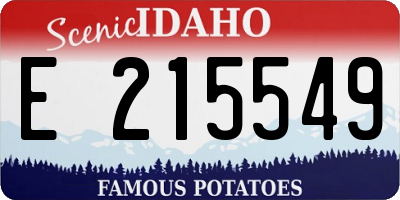 ID license plate E215549