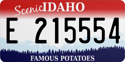 ID license plate E215554