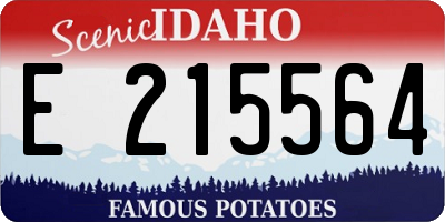 ID license plate E215564