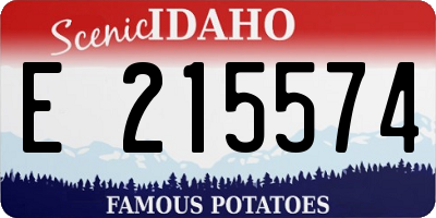 ID license plate E215574
