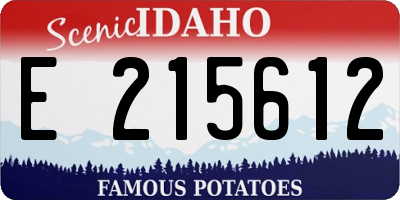ID license plate E215612