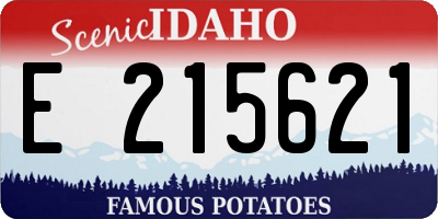 ID license plate E215621