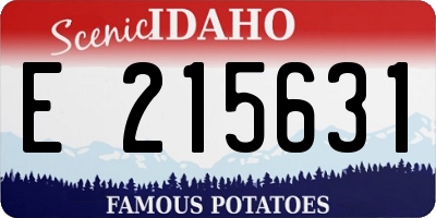 ID license plate E215631