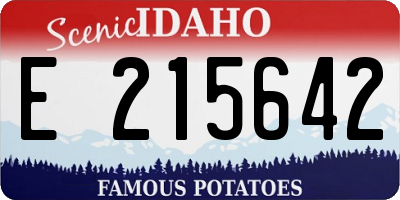 ID license plate E215642