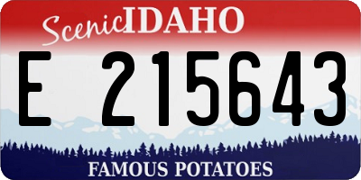 ID license plate E215643
