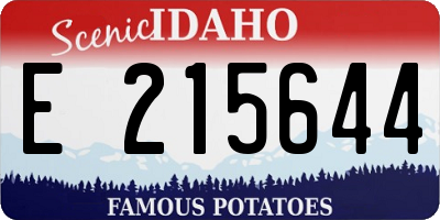 ID license plate E215644