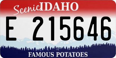 ID license plate E215646