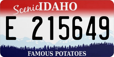ID license plate E215649
