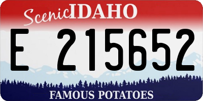 ID license plate E215652