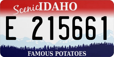 ID license plate E215661