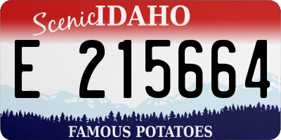 ID license plate E215664