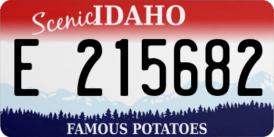 ID license plate E215682