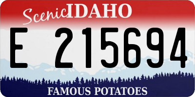 ID license plate E215694