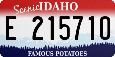 ID license plate E215710