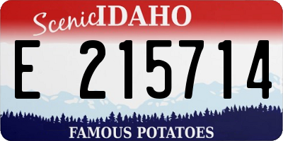 ID license plate E215714