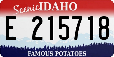 ID license plate E215718