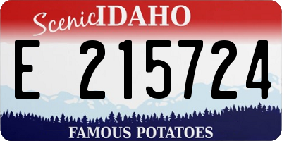 ID license plate E215724