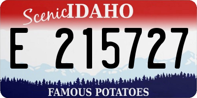 ID license plate E215727