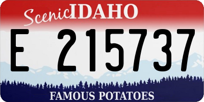 ID license plate E215737