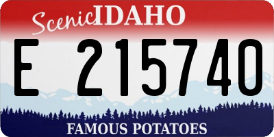 ID license plate E215740