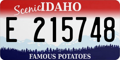 ID license plate E215748