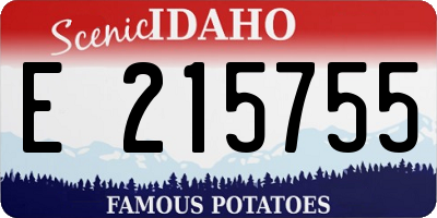 ID license plate E215755