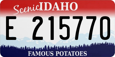 ID license plate E215770