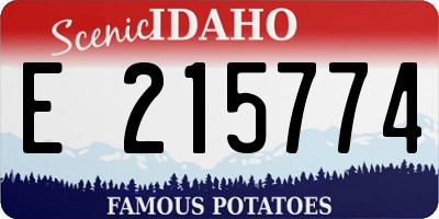 ID license plate E215774