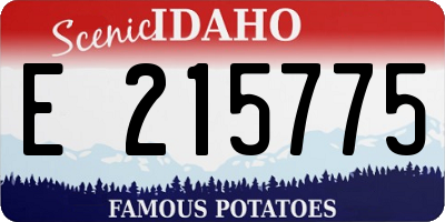 ID license plate E215775