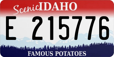 ID license plate E215776