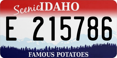 ID license plate E215786