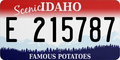 ID license plate E215787