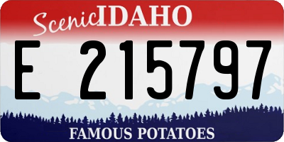 ID license plate E215797