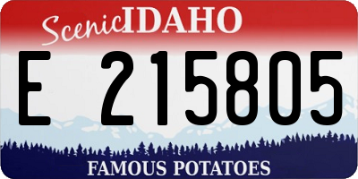 ID license plate E215805