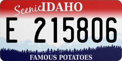 ID license plate E215806