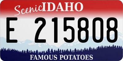 ID license plate E215808