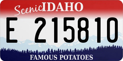 ID license plate E215810