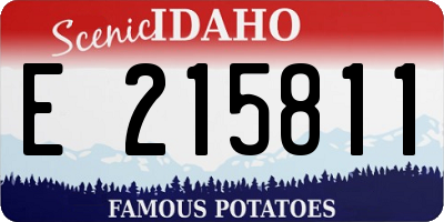 ID license plate E215811