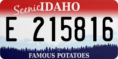 ID license plate E215816