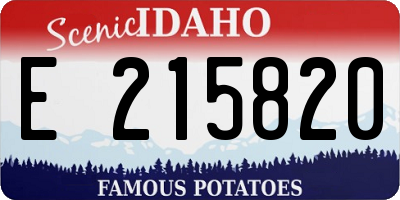 ID license plate E215820