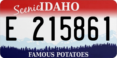 ID license plate E215861